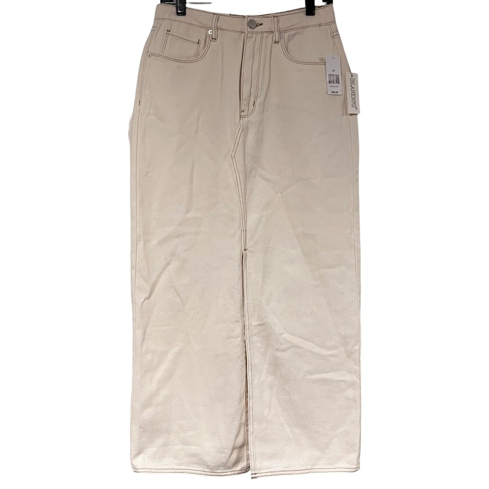 NWT Blank NYC Women's Ecru Ivory Denim Maxi Skirt Women's Size 27/SMALL